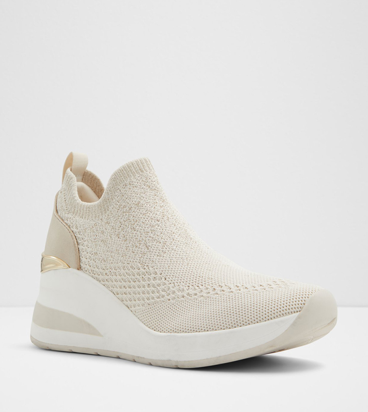 Buy Aldo SEVAN Knitted Wedge Sock Shoes In Beige 6thStreet Saudi Arabia