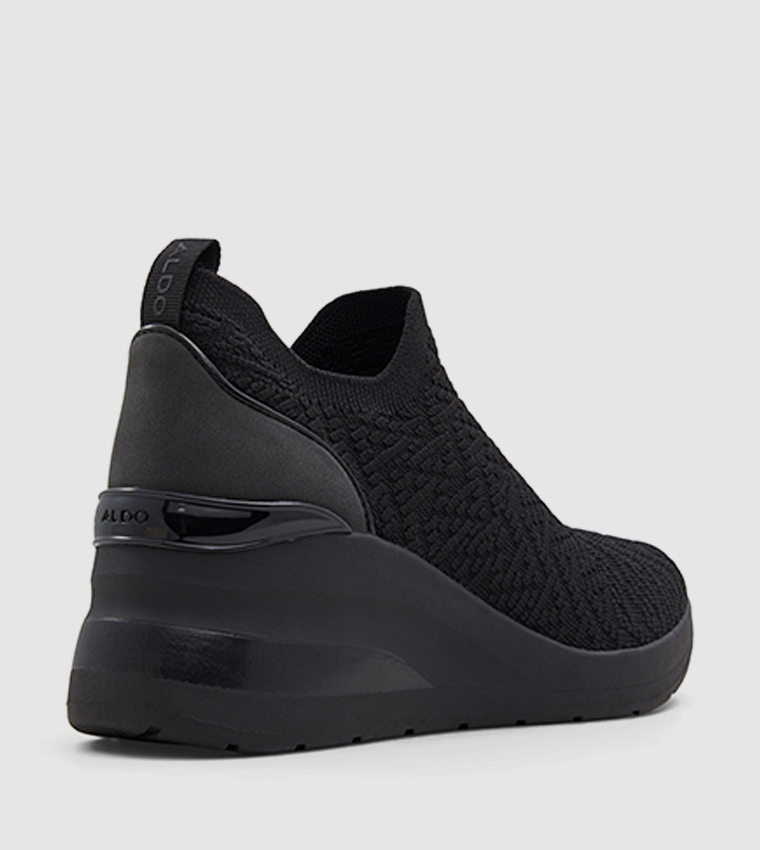 Aldo black slip ons deals