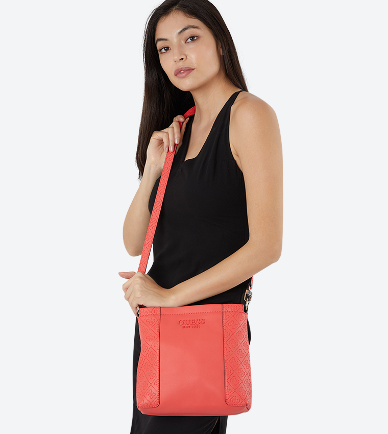 Buy Guess Holly Mini Single Shoulder Strap Cross Body Bag Orange In Orange 6thStreet Bahrain