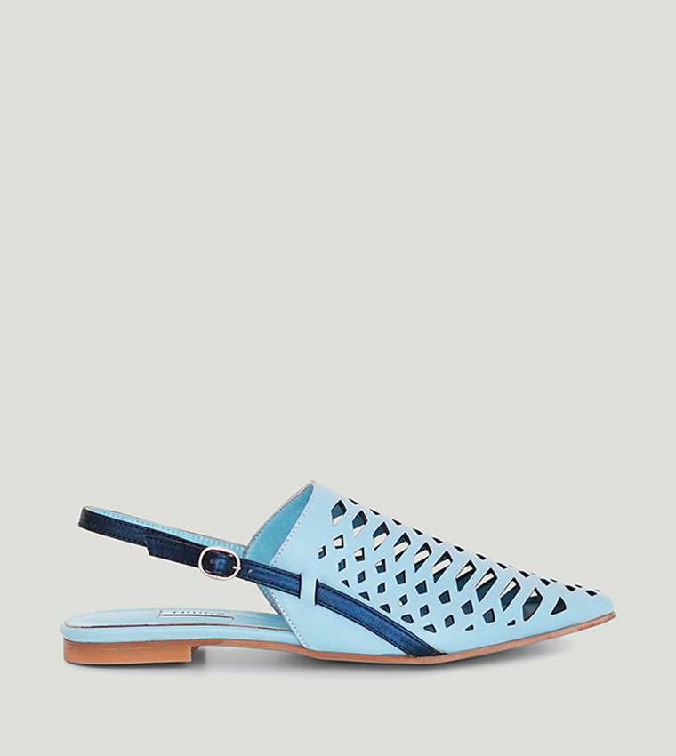 SHADAN Cut-Out Slingback Flats