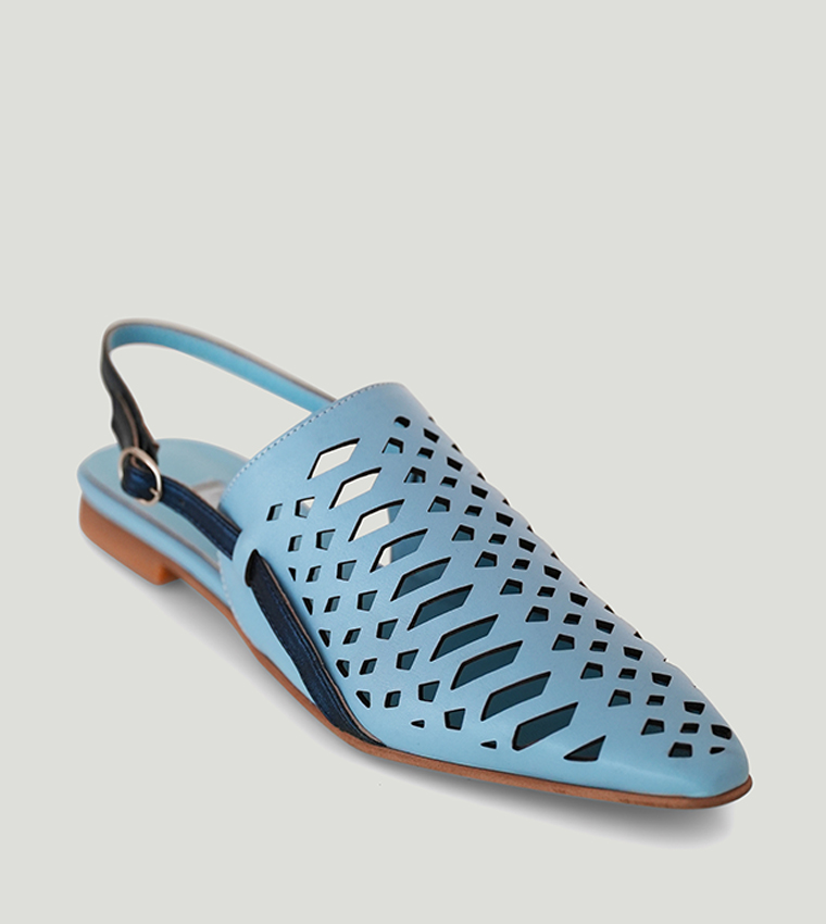 SHADAN Cut-Out Slingback Flats