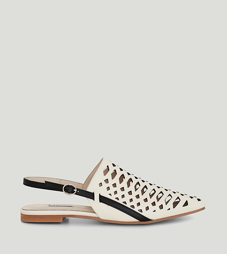 SHADAN Cut-Out Slingback Flats