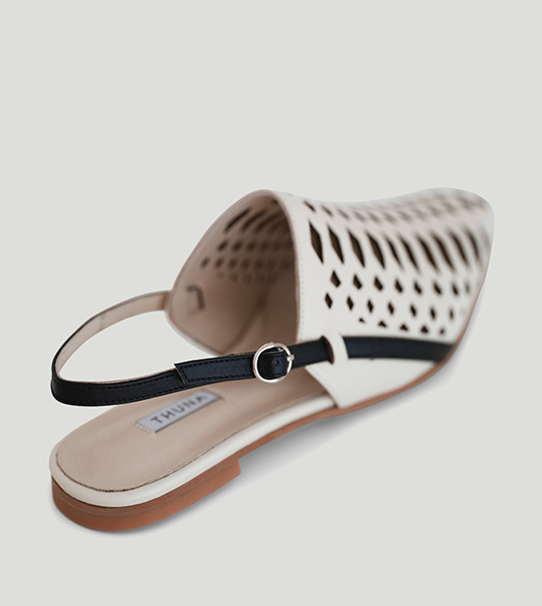 SHADAN Cut-Out Slingback Flats