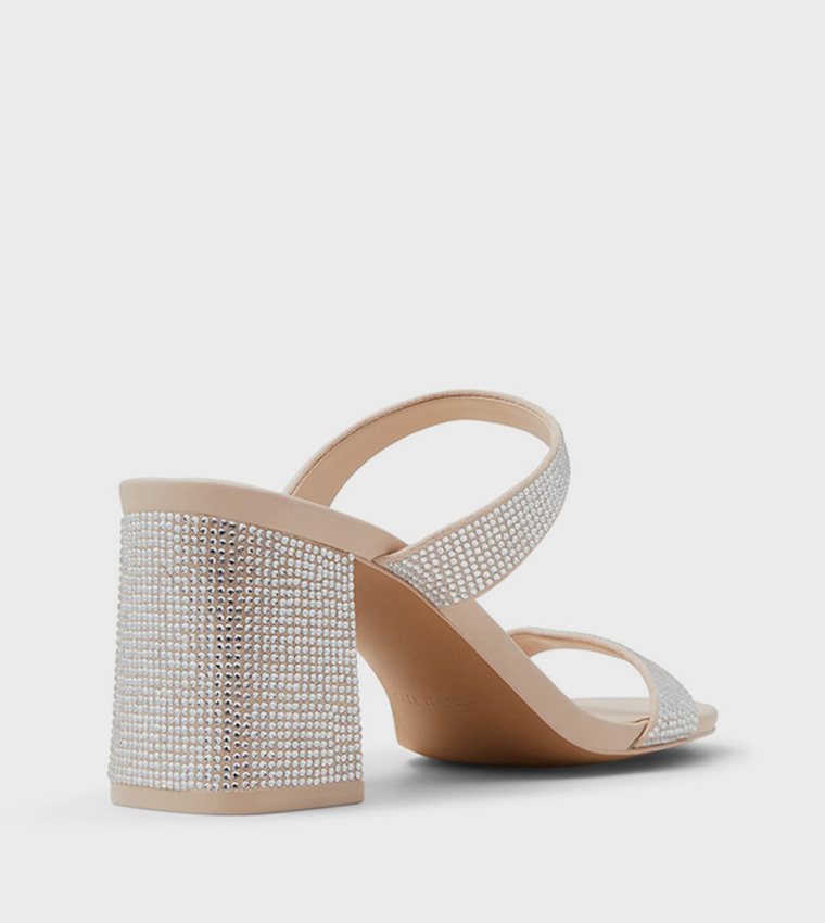 SHAIAA Embellished Block Heel Sandals