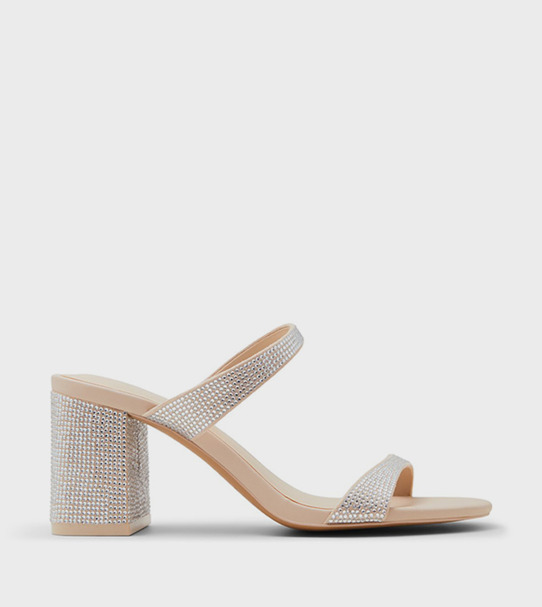 SHAIAA Embellished Block Heel Sandals