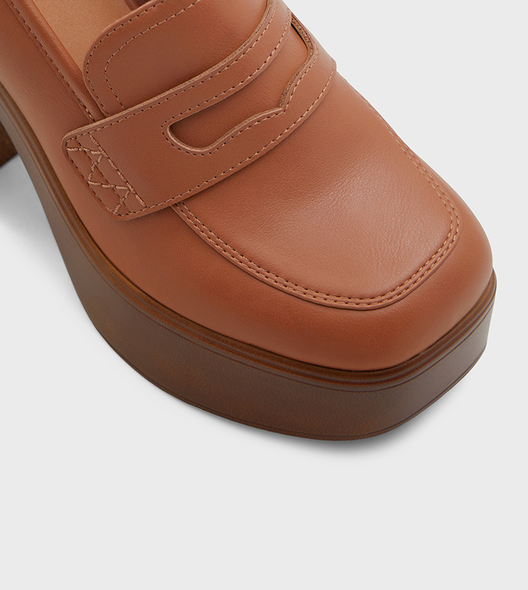 Chunky high heel loafers discount