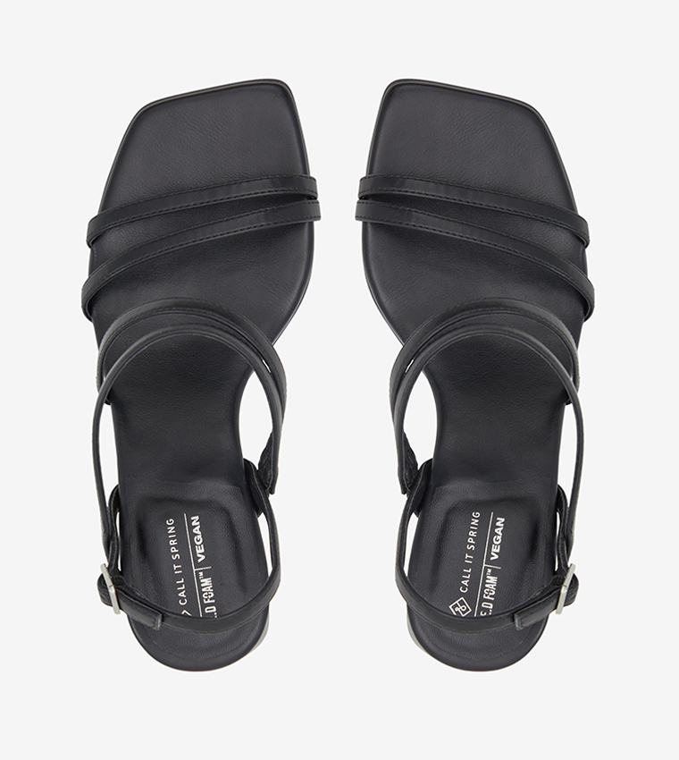 اشتري كول ات سبرنج صندل بكعب عريض ومقدمة مفتوحة بلون أسود 6ستريت