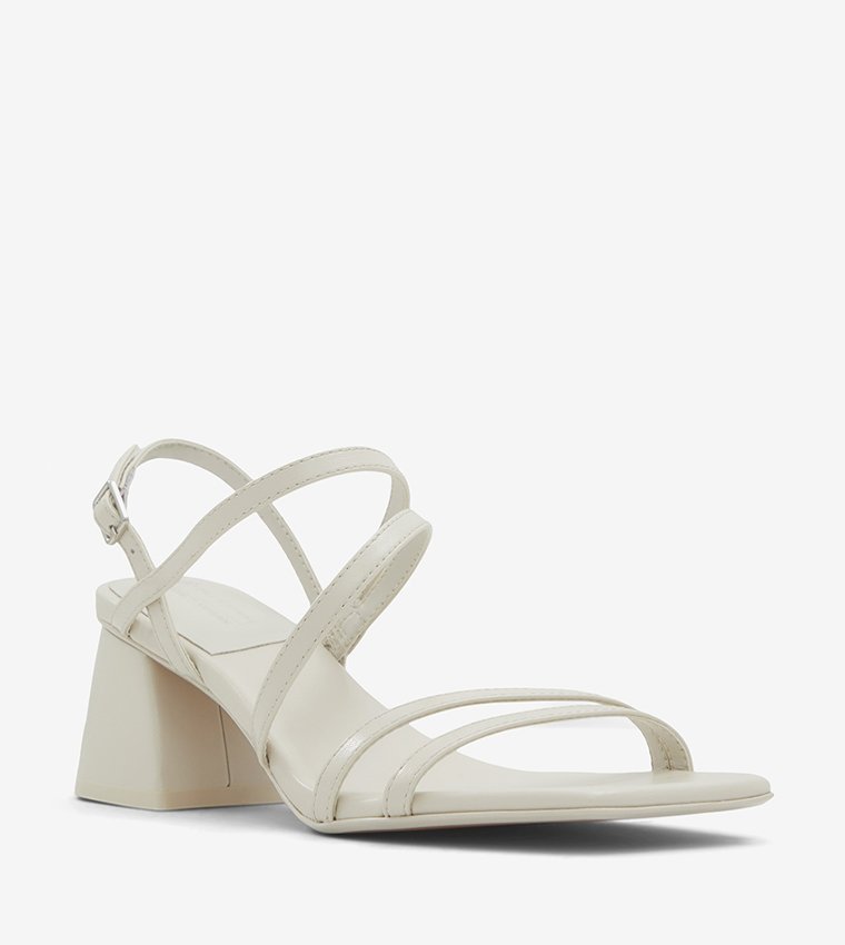 White low heel shop sandals