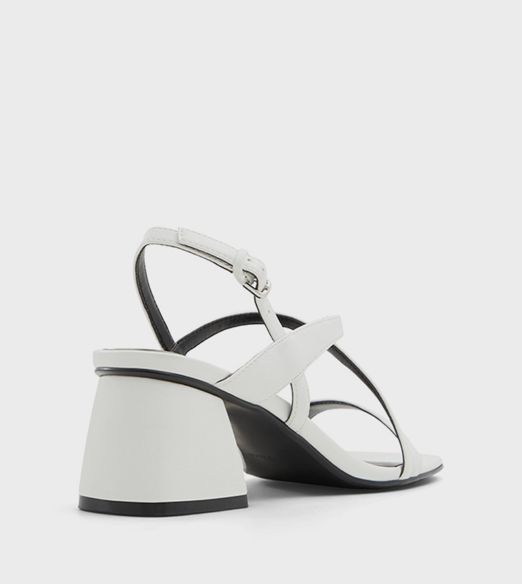 SHAYNAA Ankle Strap Block Heel Sandals