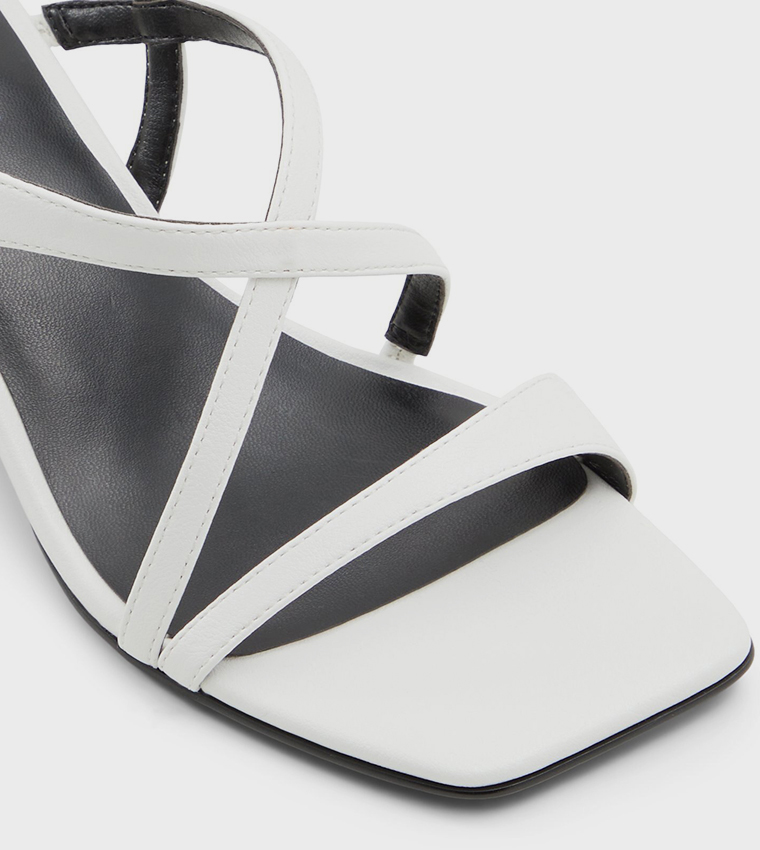 SHAYNAA Ankle Strap Block Heel Sandals
