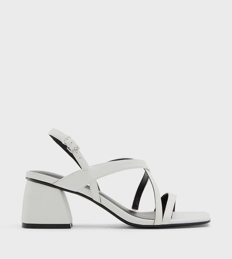 SHAYNAA Ankle Strap Block Heel Sandals