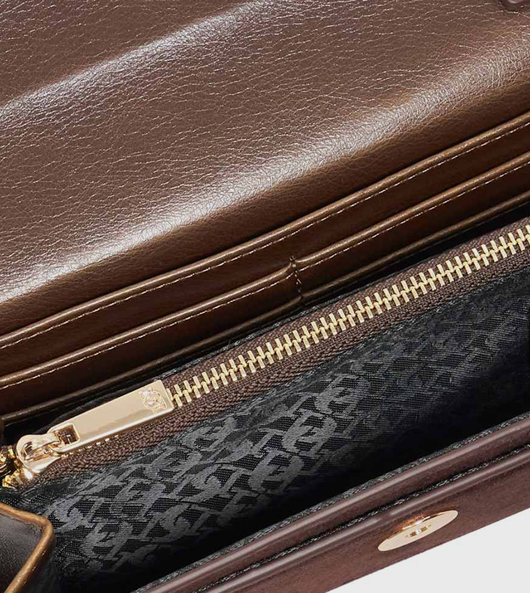 SHOWMANCE Textured Flap Crossbody Bag