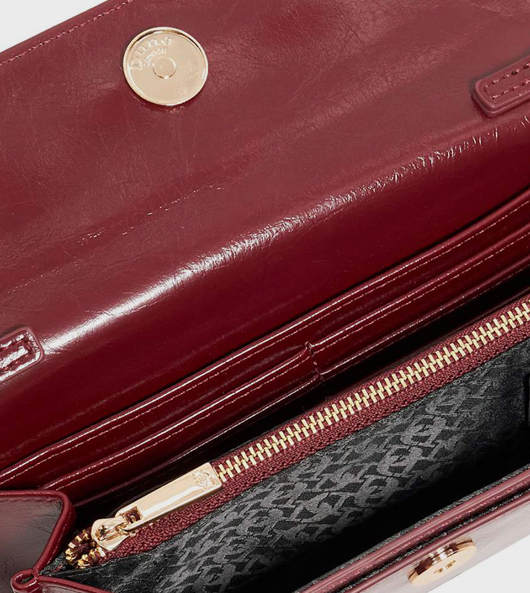 SHOWMANCE Textured Flap Crossbody Bag