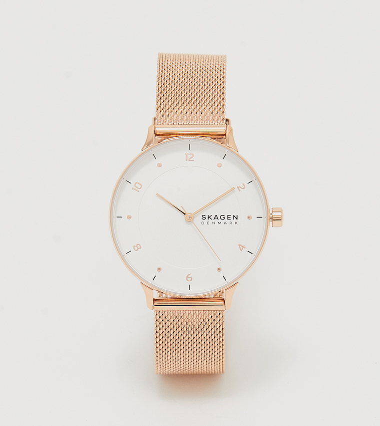 RIIS White Dial Analog Watch