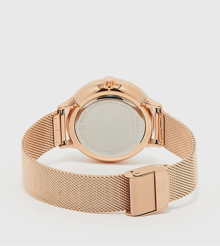 RIIS White Dial Analog Watch