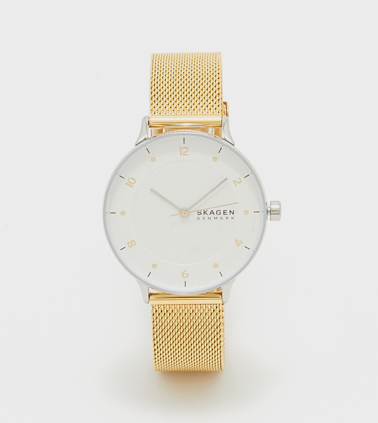RIIS White Dial Analog Watch