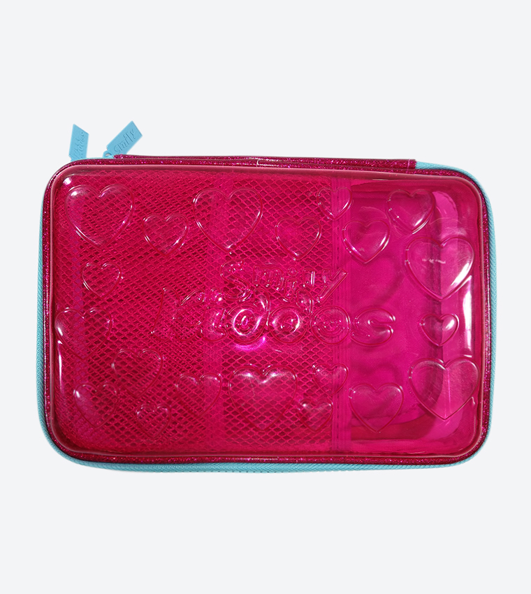 Buy Smily Kiddos Transparency Embossed Pencil Case Pink In Pink