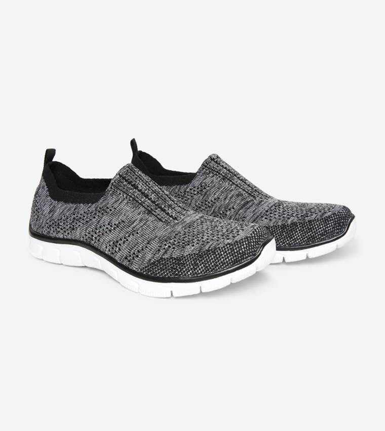 Buy Skechers Empire Round Up Slip Ons Silver In Silver | 6thStreet Qatar