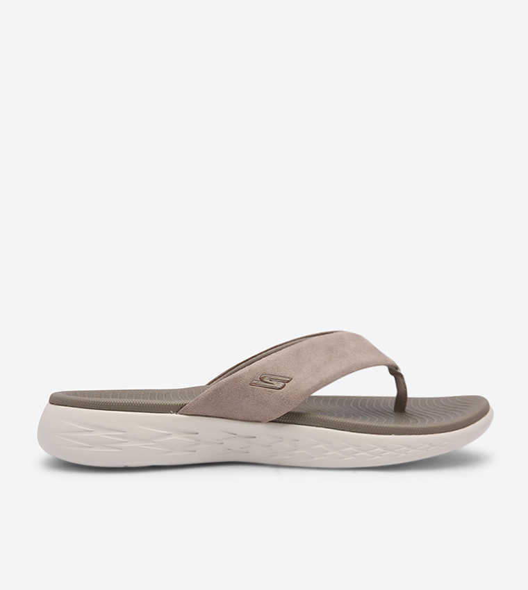 Buy Skechers On The Go 600 Polished Taupe Flip Flops In Taupe 6thStreet Qatar