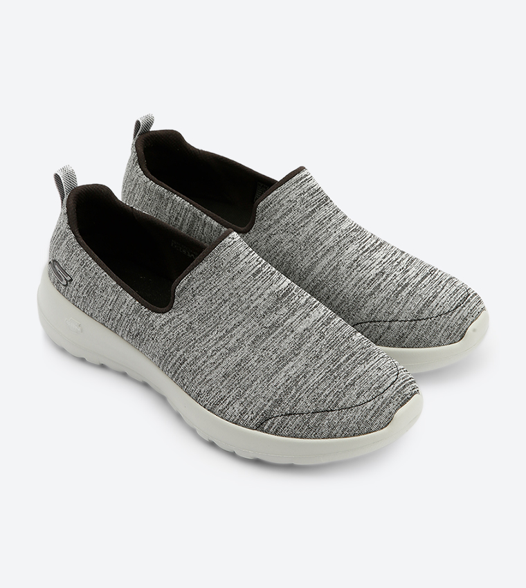 Buy Skechers Go Walk Joy Enchant Round Toe Slip Ons Grey SK15611W BKGY In Grey 6thStreet Bahrain