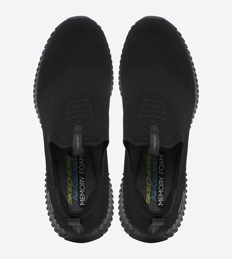 Buy Skechers Elite Flex Wasik Slip Ons Black SK52649 BBK In Black