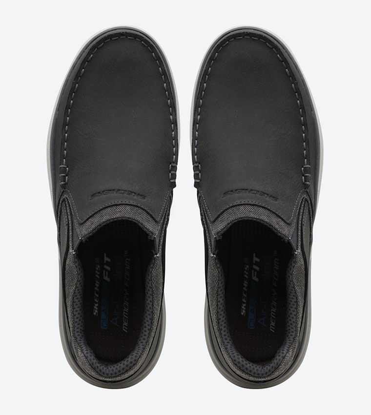 Buy Skechers Folten Rison Slip Ons Charcoal In Charcoal 6thStreet Kuwait