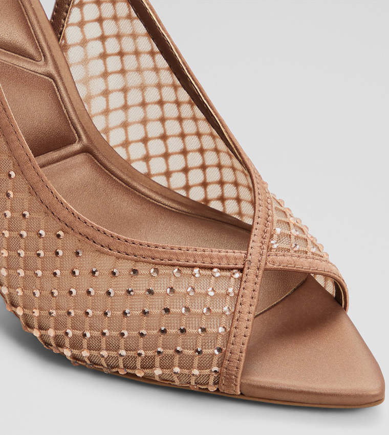 SKOLAS Embellished Slingback Heel Sandals