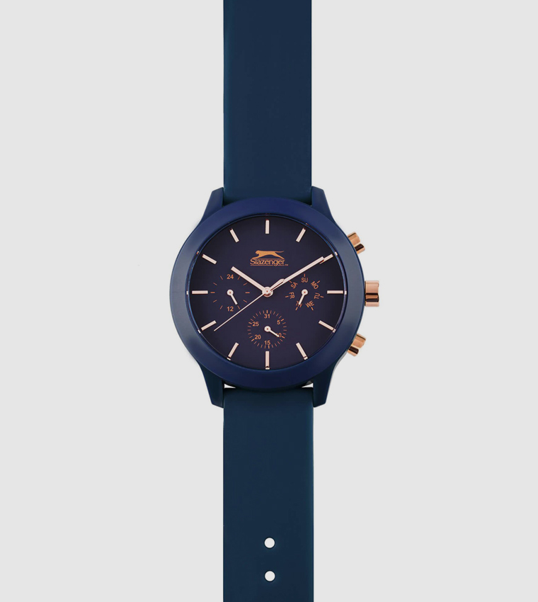 Blue Dial Multifunction Watch