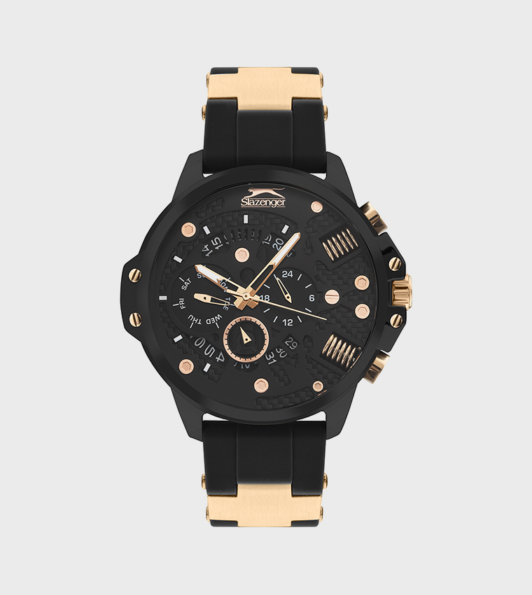 Black Dial Multifunction Watch