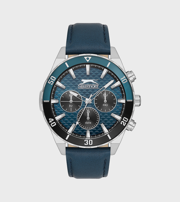 Blue Dial Multifunction Watch