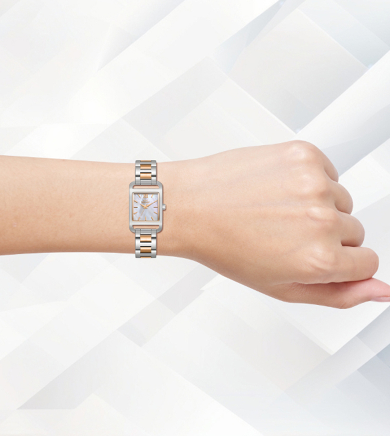 White MOP Dial Analog Watch