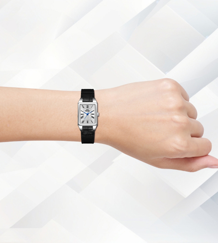 Silver Dial Analog Watch