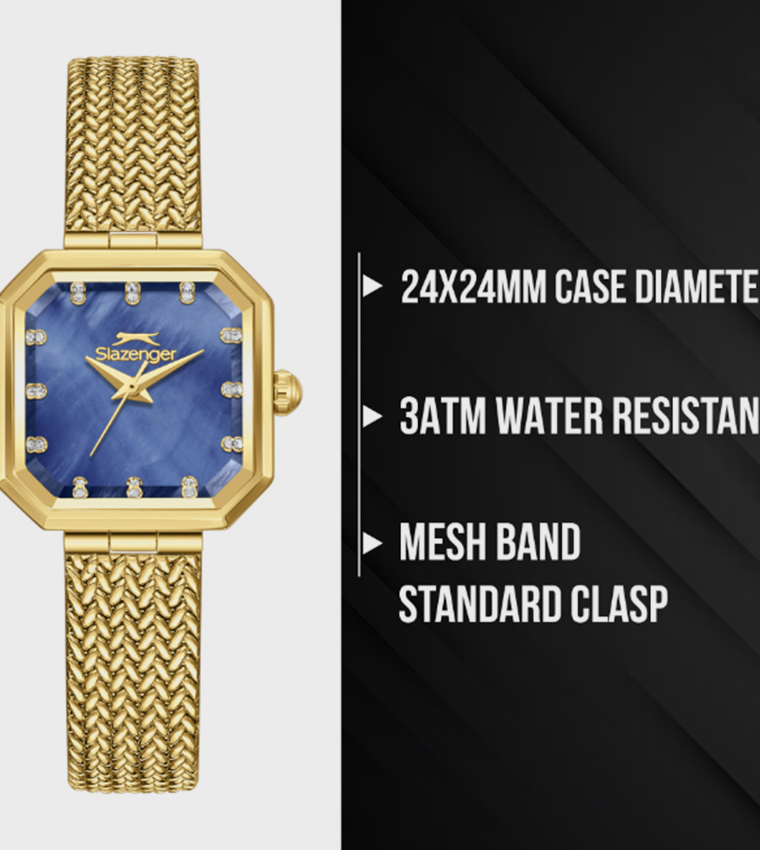 Dark Blue MOP Dial Analog Watch