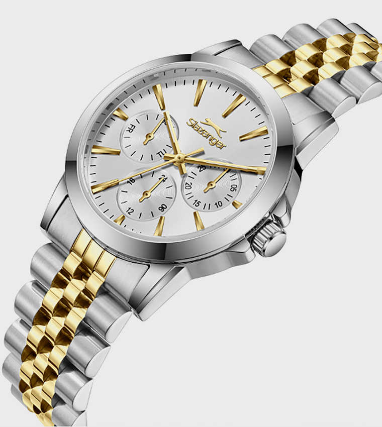 Silver Dial Multifunction Watch