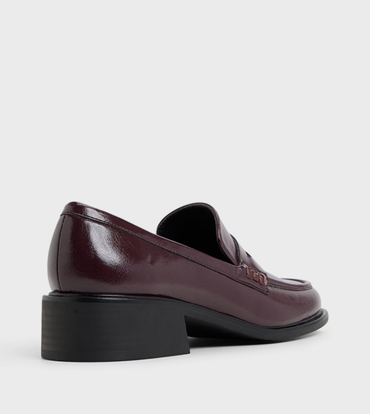 SLOANEE Textured Penny Loafers