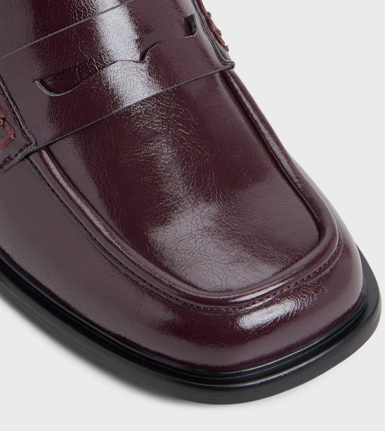 SLOANEE Textured Penny Loafers