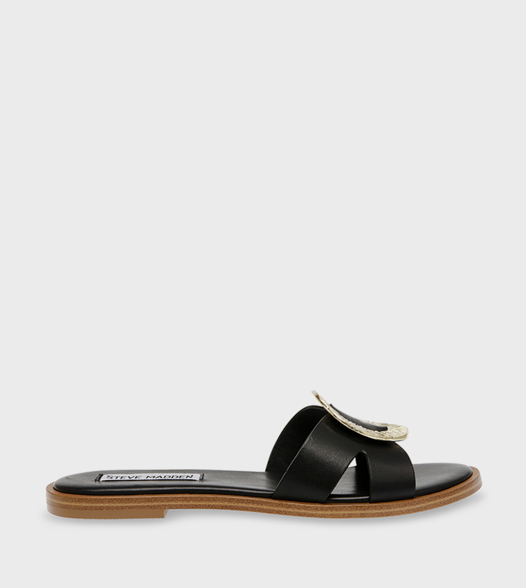 ROSELY Metal Accent Flat Sandals