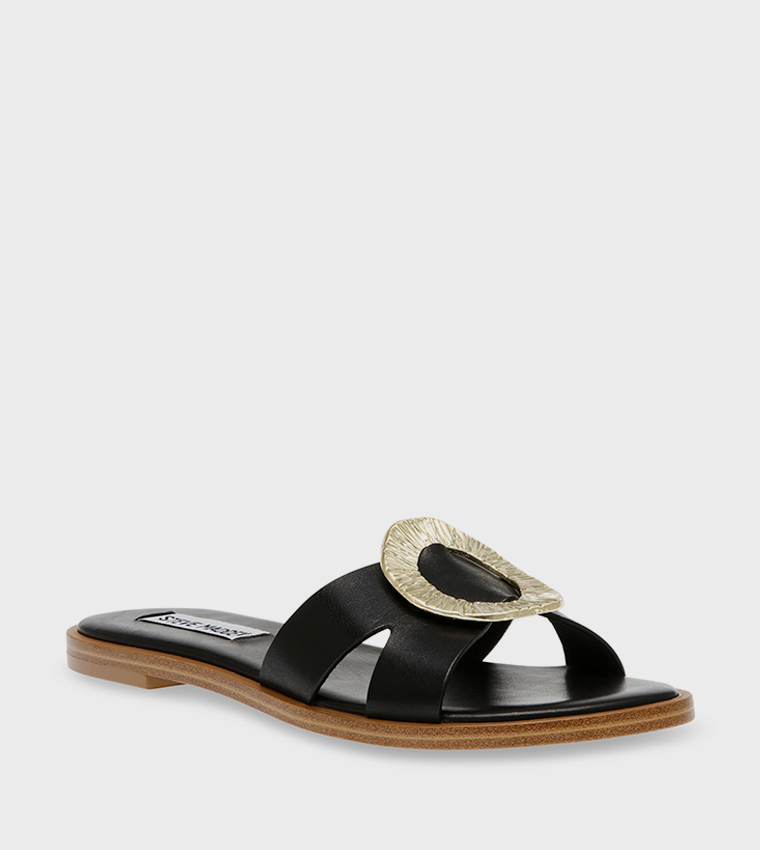 ROSELY Metal Accent Flat Sandals