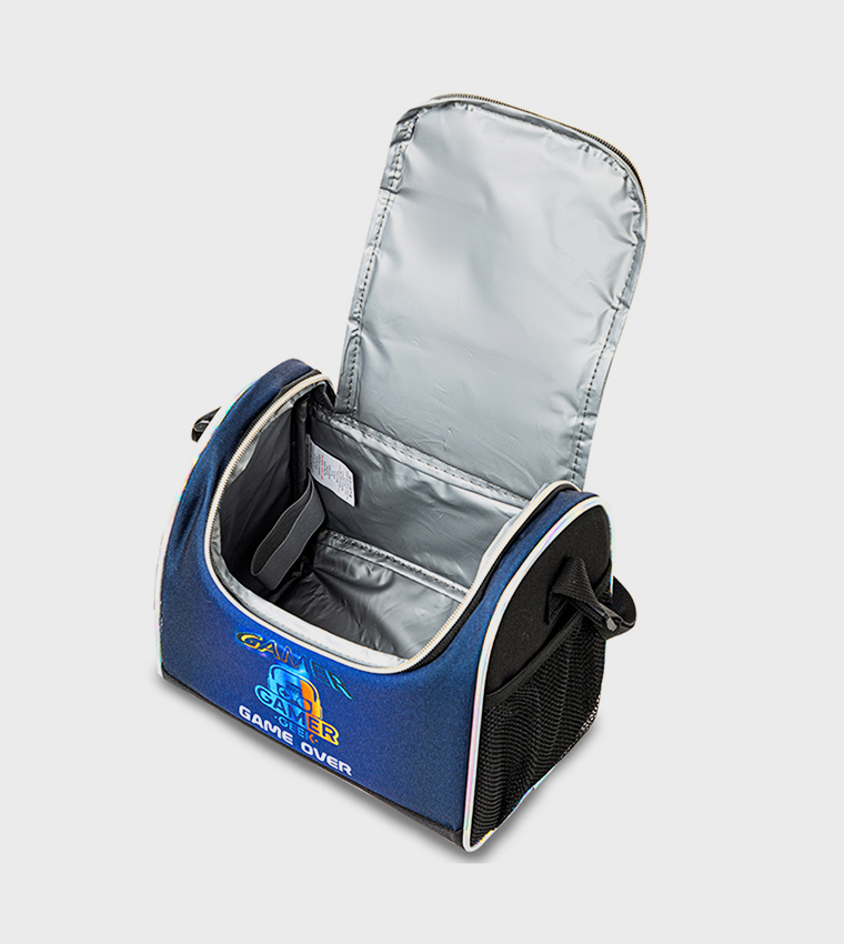 18" 4-Wheel Trolley School Bag Set with Lunch Bag and Pencil Case - Gamer Edition