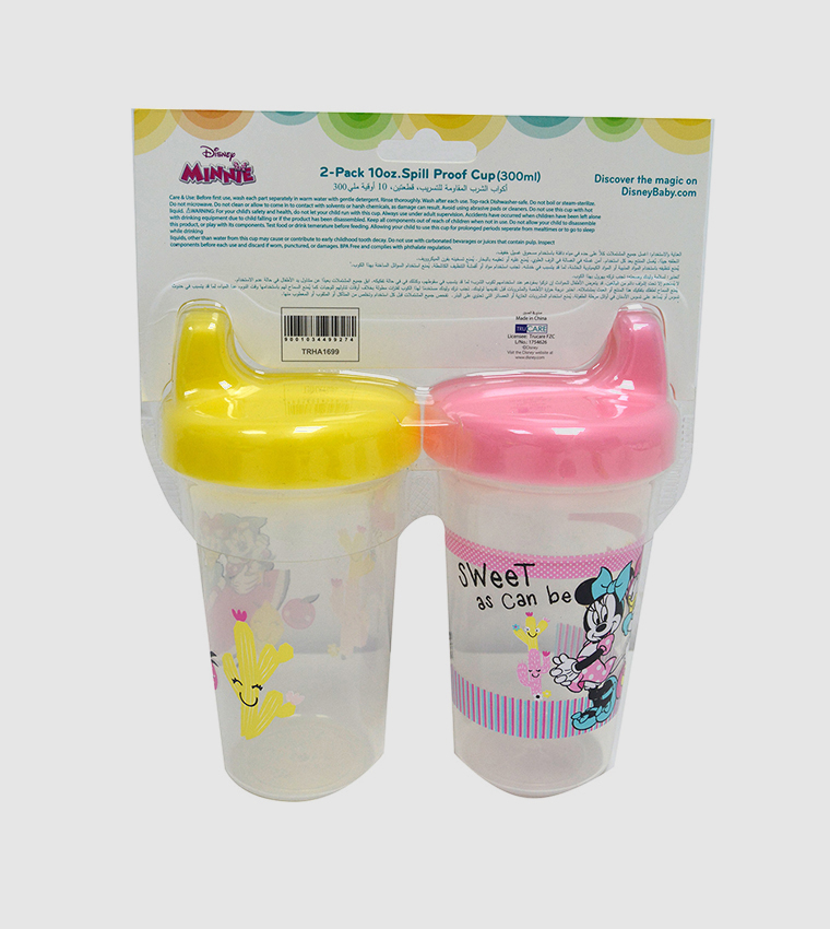 Disney Princess Baby Girls' 2-Pack Spill-Proof Cups - Pink/Multi