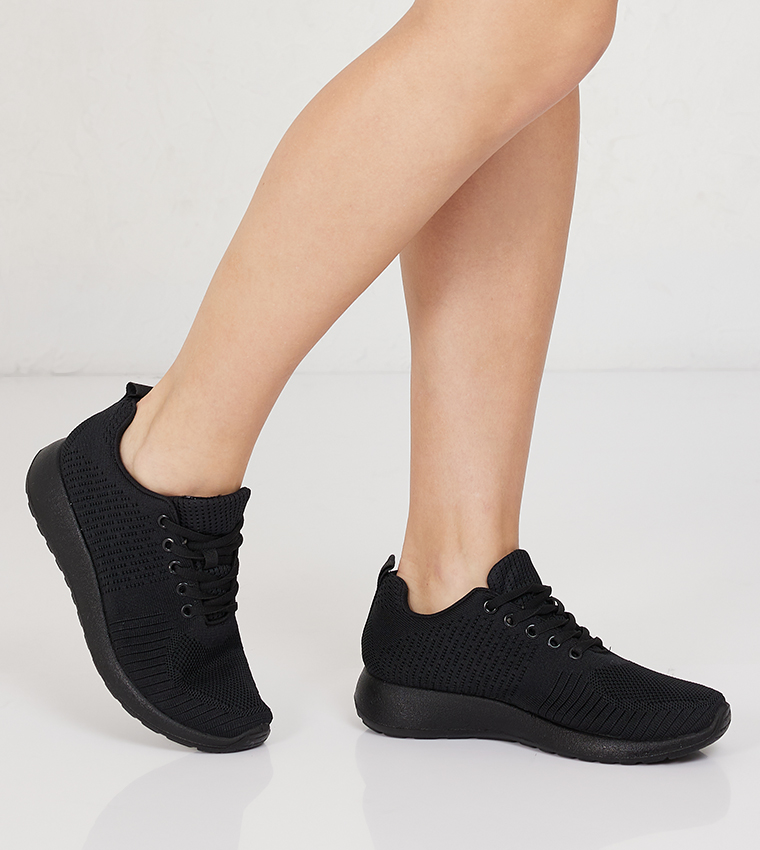 Solid Lace Up Casual Shoes