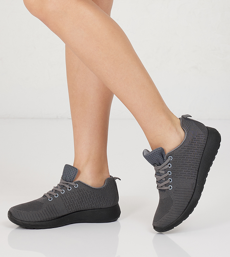 Solid Lace Up Casual Shoes