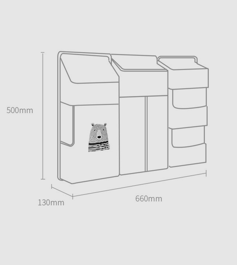 Buy Sunveno Sambox Baby Bedside Portable Crib Organizer In Blue