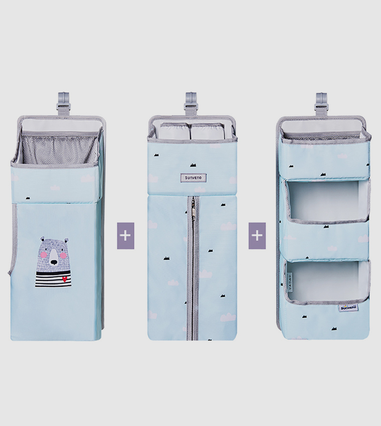 Buy Sunveno Sambox Baby Bedside Portable Crib Organizer In Blue
