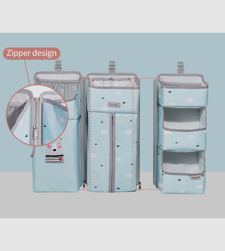 Buy Sunveno Sambox Baby Bedside Portable Crib Organizer In Blue