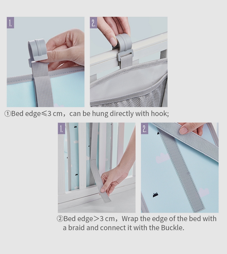 Buy Sunveno Sambox Baby Bedside Portable Crib Organizer In Blue