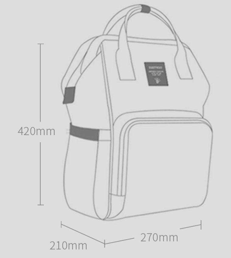 Diaper Bag with Usb And Hooks
