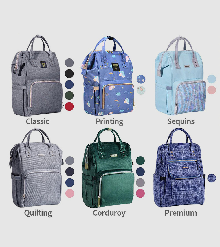 Diaper Bag with Usb And Hooks