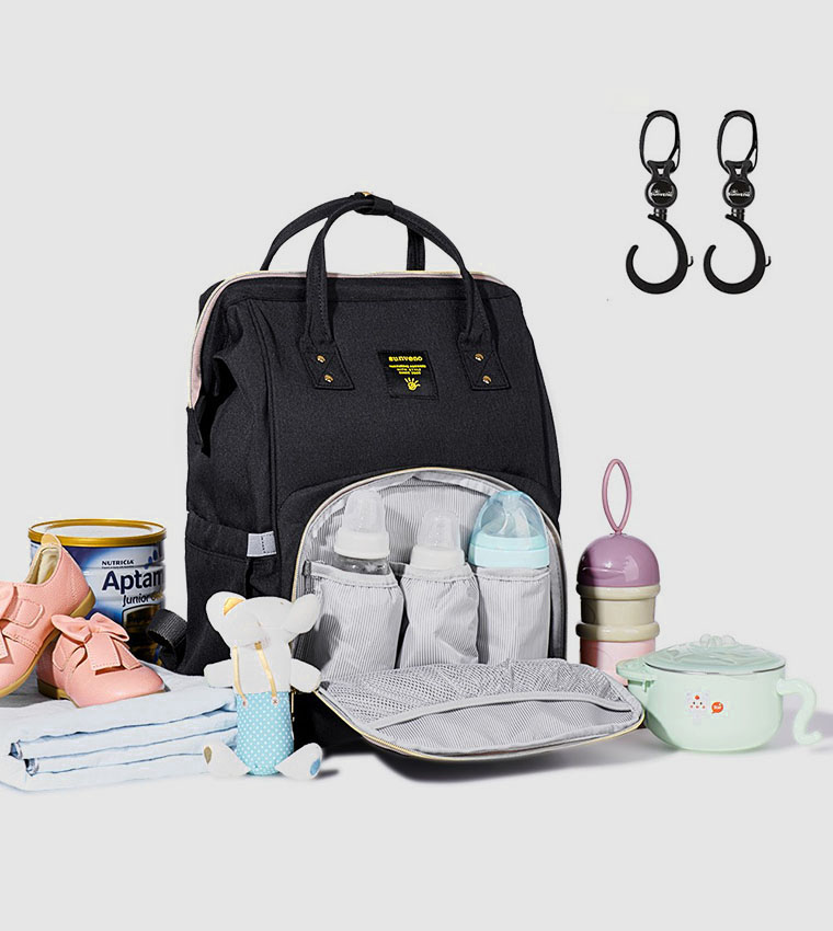 Diaper Bag with Usb And Hooks