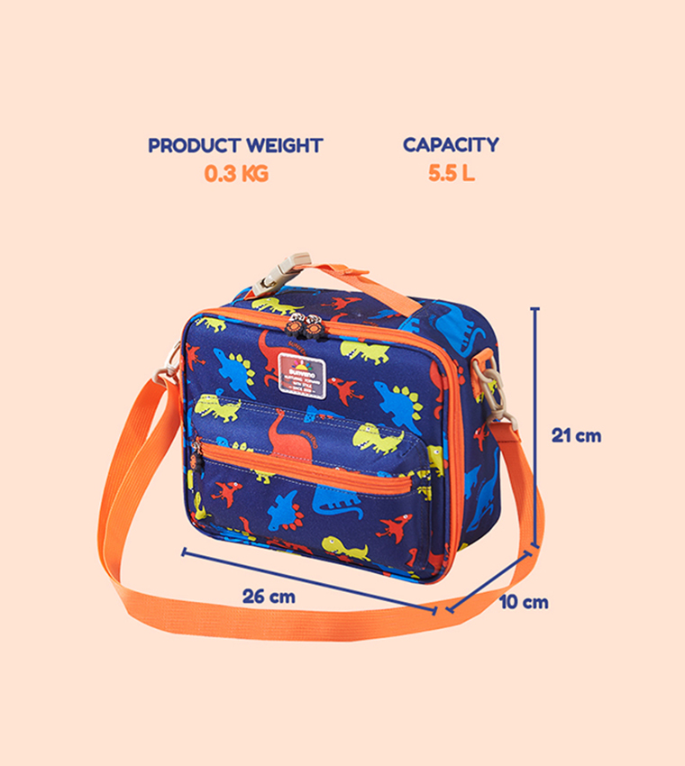 Dino Themed Lunch Bag with Sling